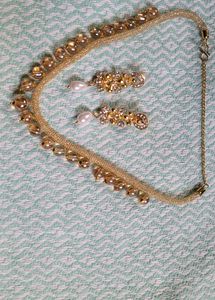 Necklace Chain And Two Piece Earings Set