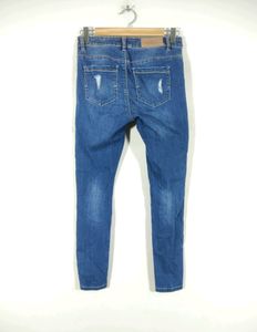 Only Blue Torn Skinny Fit Jeans