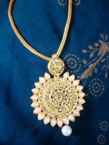 Red Stone &amp; Pearl Necklace