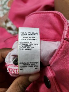 Marks &amp; Spencer Raspberry coloured Denim Jeggings