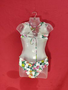 H&amp;M Tropical Floral Ruffle One-Piece Swimsuit