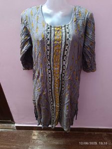 Xxl Siyahi Elegant Grey Kurti