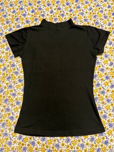 Black Neck T-Shirt ,Size - Small