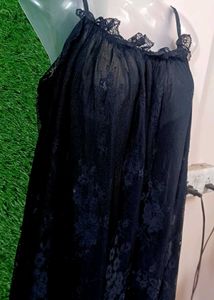 Lace Mesh Floral Princess Slip Dress