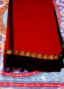 Handloom Cotton Elegant Red Saree 3