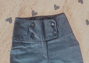 Mango High Waist Buttoned Pants