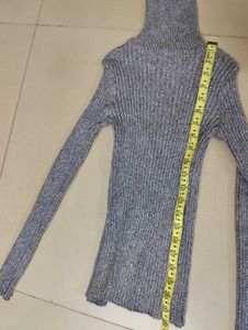 Elegant Grey Turtleneck Sweater