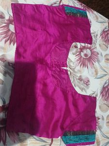 Pink Sari Blouse Stiched Size-36