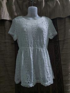 Elegant White Lace Top