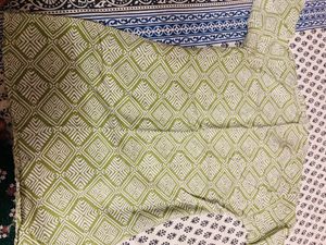 Green Diamond Print Kurta