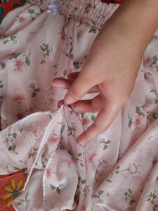 Floral Pink Mini Skirt With Freebie!