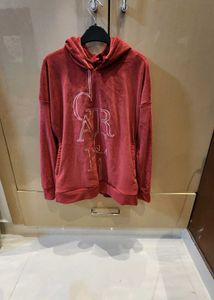 Burgundy Velvet Hoodie