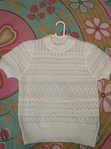 White Top With Cut Out Pattern