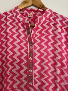 Pink Printed Kurta set