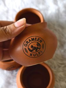 Small Matka Kulfi/Ice Cream Clay Pots (Set Of 4)