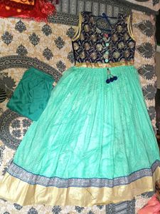 Girls' Festive Anarkali Dress