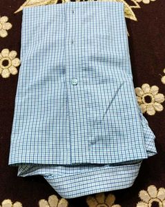 Blue Plaid Button-Down Shirt