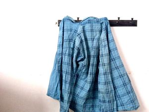 Blue Plaid Flannel Shirt