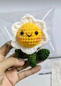 Crochet Flower Keychain