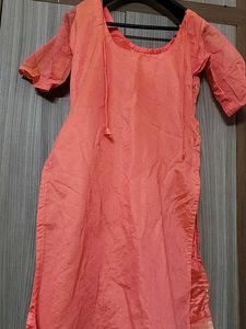 Saffron Colour Stitched Kurti
