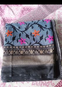 Beautiful Grey Floral Saree ❤😍