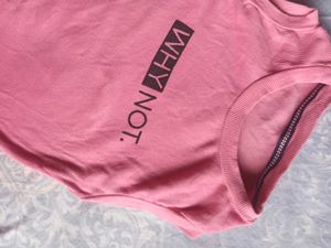 Pink Crop T Shirt 🦩🌺💓