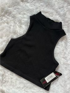 Black Turtle Neck Tank Top❤️