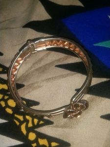 Silver & Rose Gold Tone Bangle Bracelet