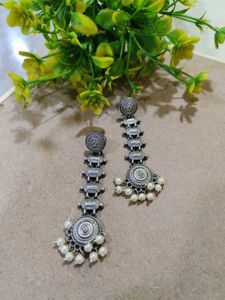 Silver Tone Drop Earrings
