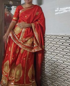 Red Embroidered Lehenga Choli