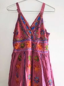 Cottagecore Embroidered Dress