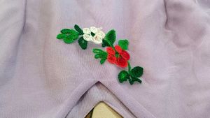 Lavender Dress With Floral Pattern
