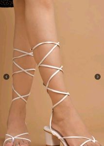 White Strappy Heels