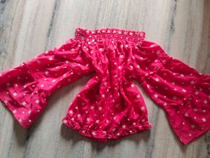 Pink Off-Shoulder Top – Fits S to L (Upto 38 Bust)