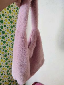 Pink Fuzzy Shoulder Bag
