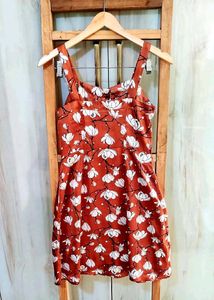 Printed Satin Dress Bust Size-26