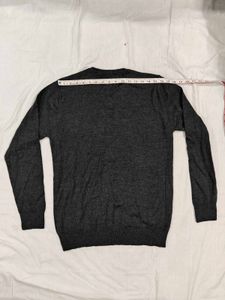 Allen Solly Gray V-neck Sweater