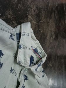 Patterned Long Sleeve Button-Down