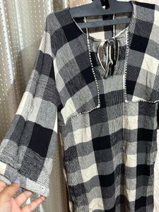 Checkered Tunic middi top
