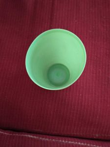 Green Plastic glass