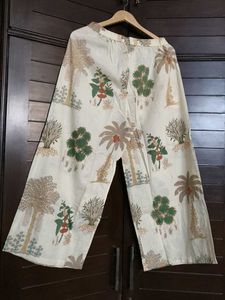 Garden Breeze White Botanical Cotton Co-ord Set