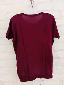 ZR Maroon Short Sleeve Top