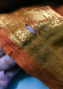 Shinning Gold Colour Pure Kanchi Pattu Saree