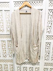 Imported Beige Open Cardigan C
