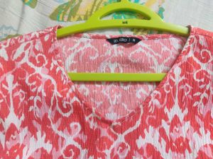 Trendy Printed Crop Top from Zudio - Size M