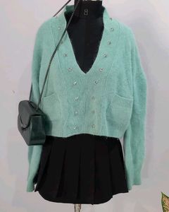 Stylish loose fit Embellished korean Sw