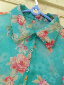 Floral Transparent Shirt