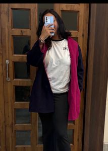 Stylish Two-Tone Coat