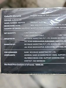 Noise Elite Silver Smartwatch