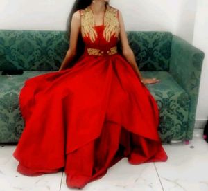 Red Party Wear Gown